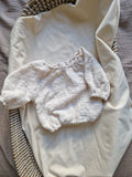 Blouse | Creme geborduurde bloemen