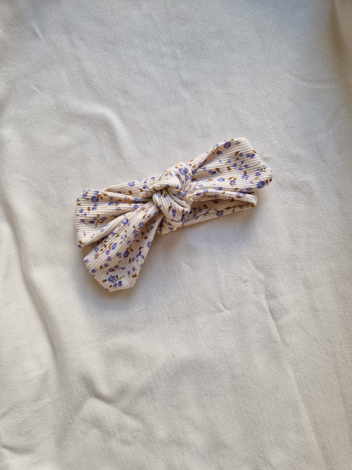 Haarband rib | blauwe bloemen