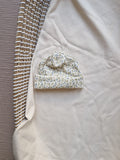 Babymutsje rib | groen bloemen
