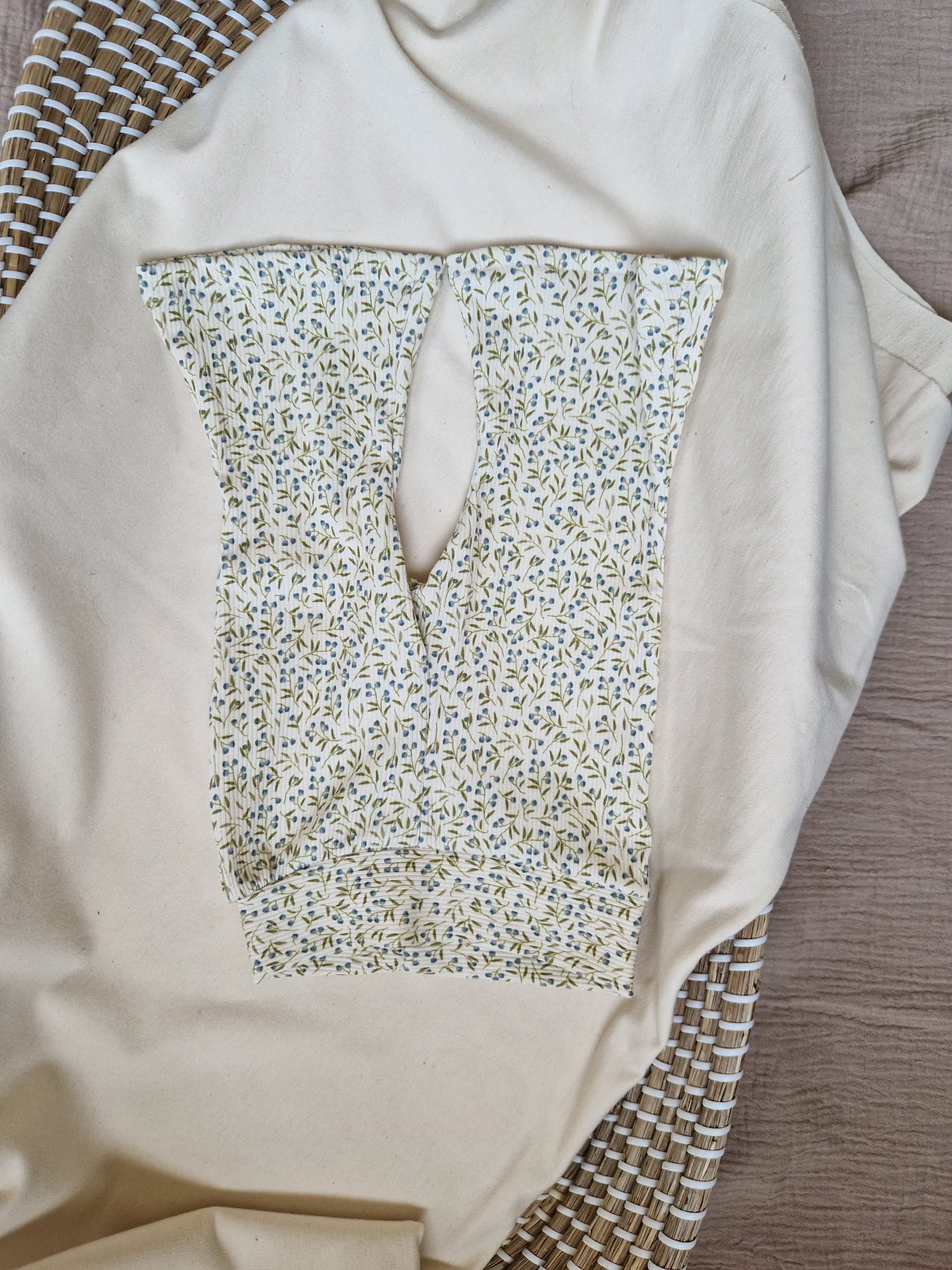 Flared legging | bloemen groen