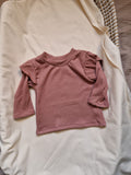 Shirt rib ruffle | roze