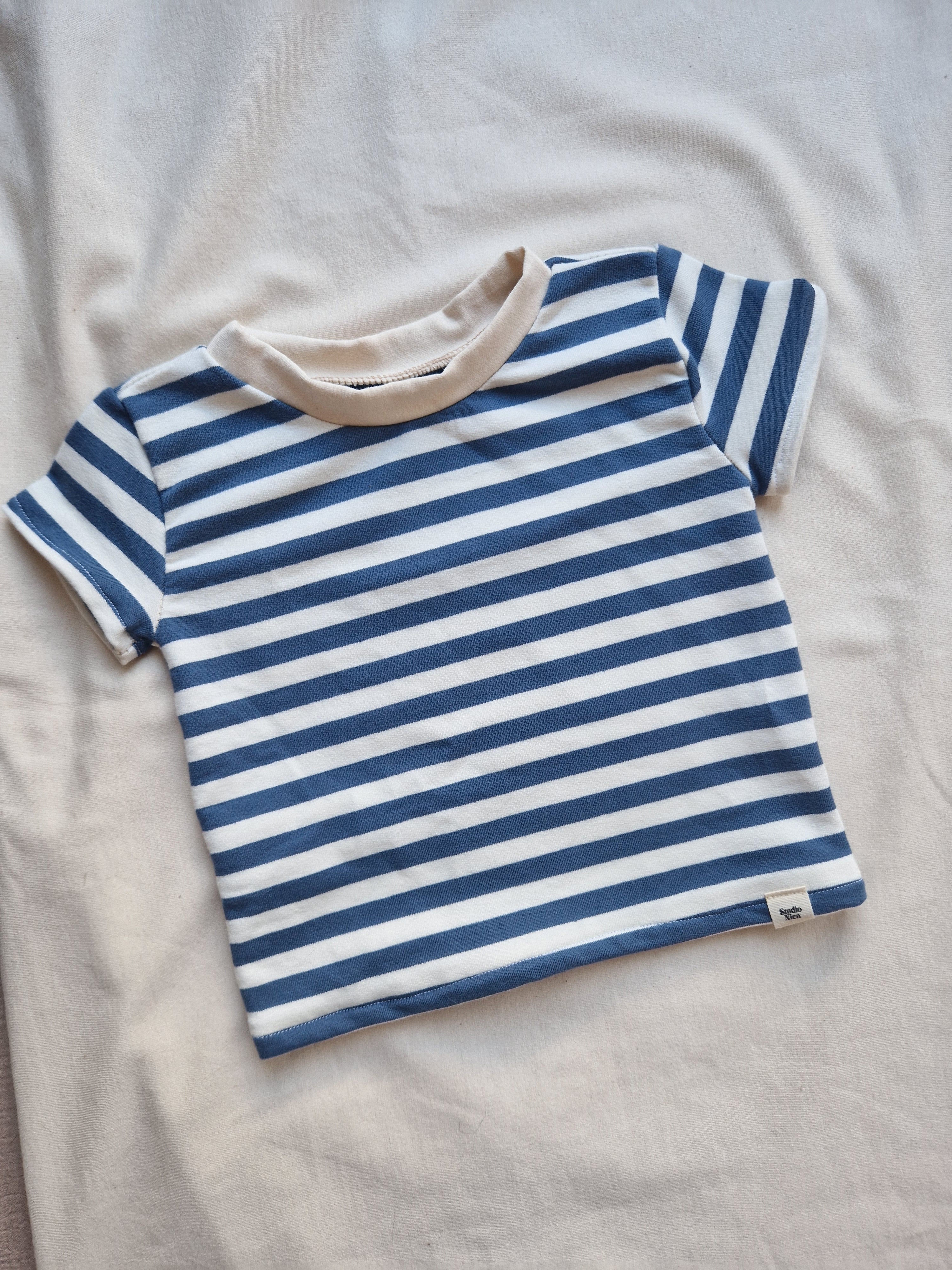 T-shirt | Strepen blauw