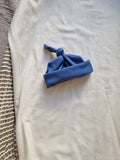 Knoopmutsje rib | donker blauw