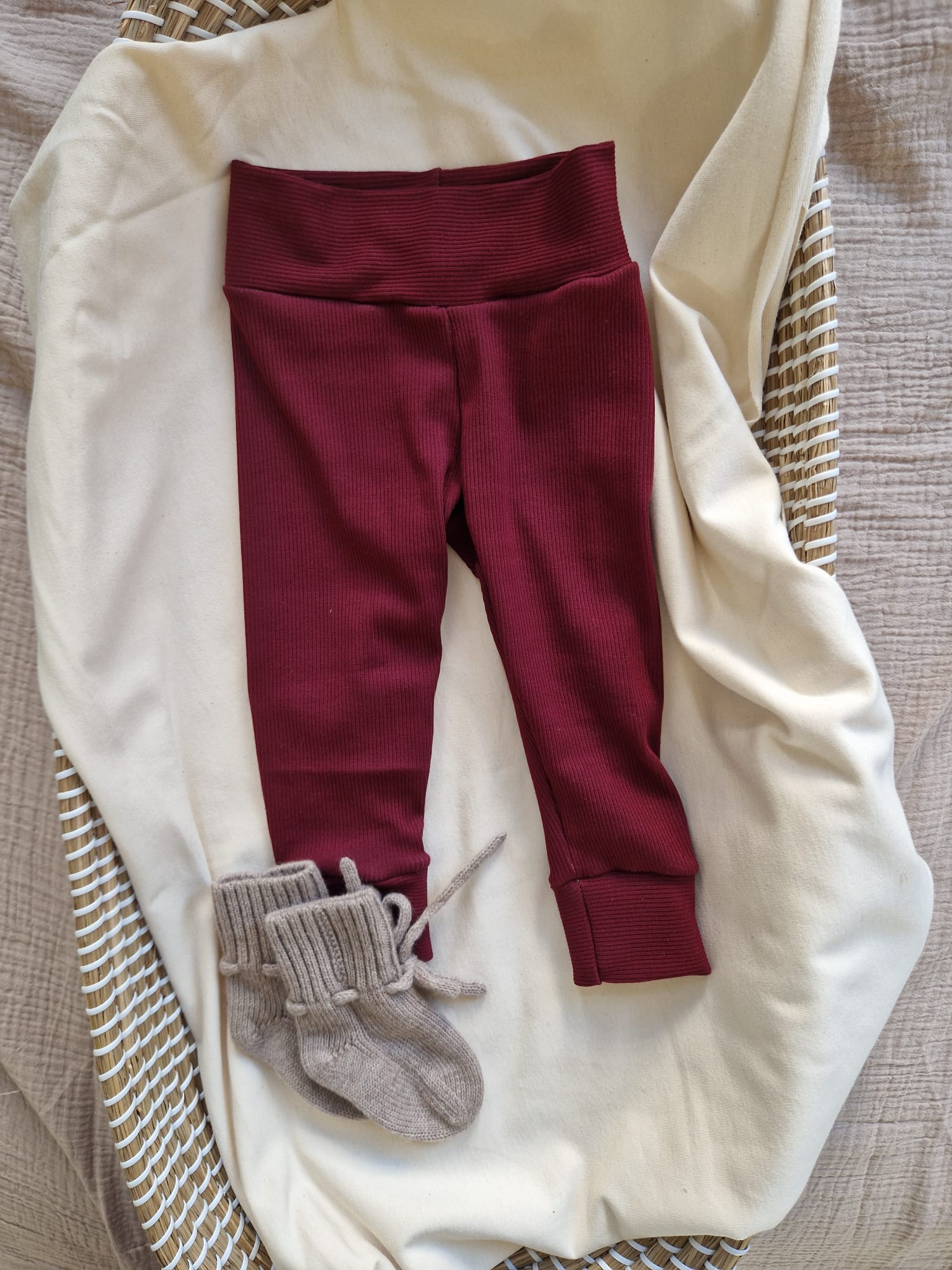 Broekje rib | donker rood